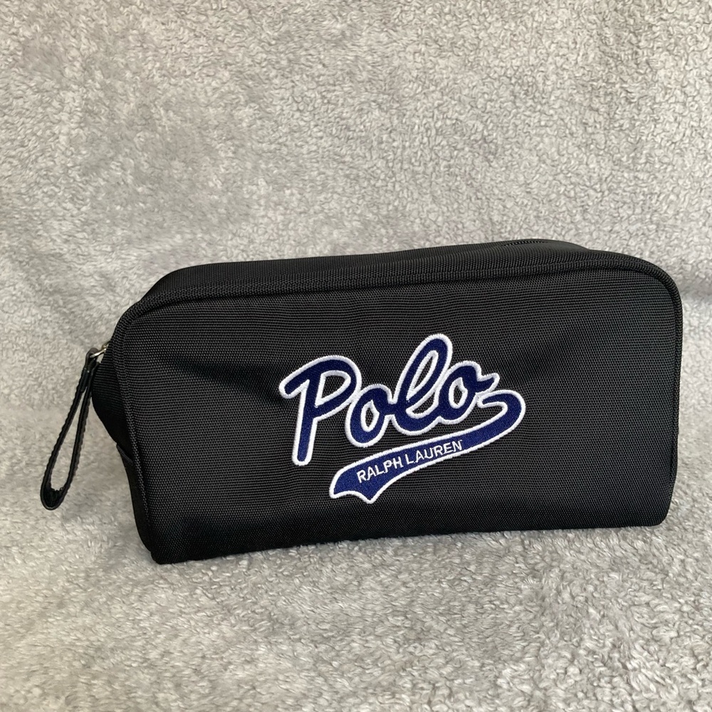 Polo by Ralph Lauren Black Toiletry Kit with Blue Logo